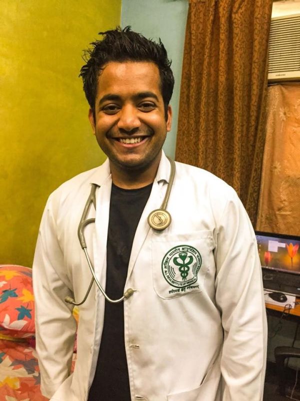 Roman Saini at the junior resident doctor